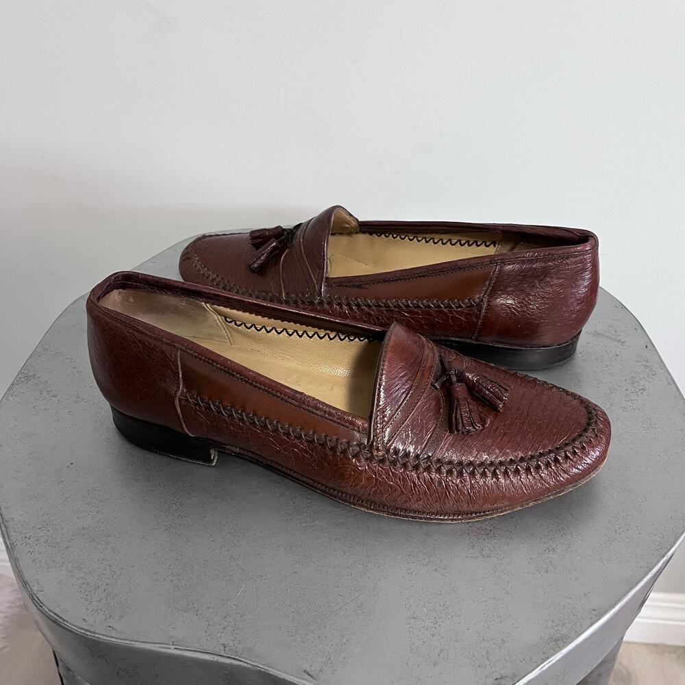 Vintage Moreschi Italy Brown Leather Tassel Loafers Men’s Size 9 Italy